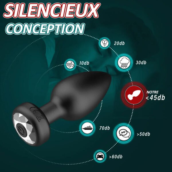 vibromasseur anal sans fil control par application ou télécommande – Image 4